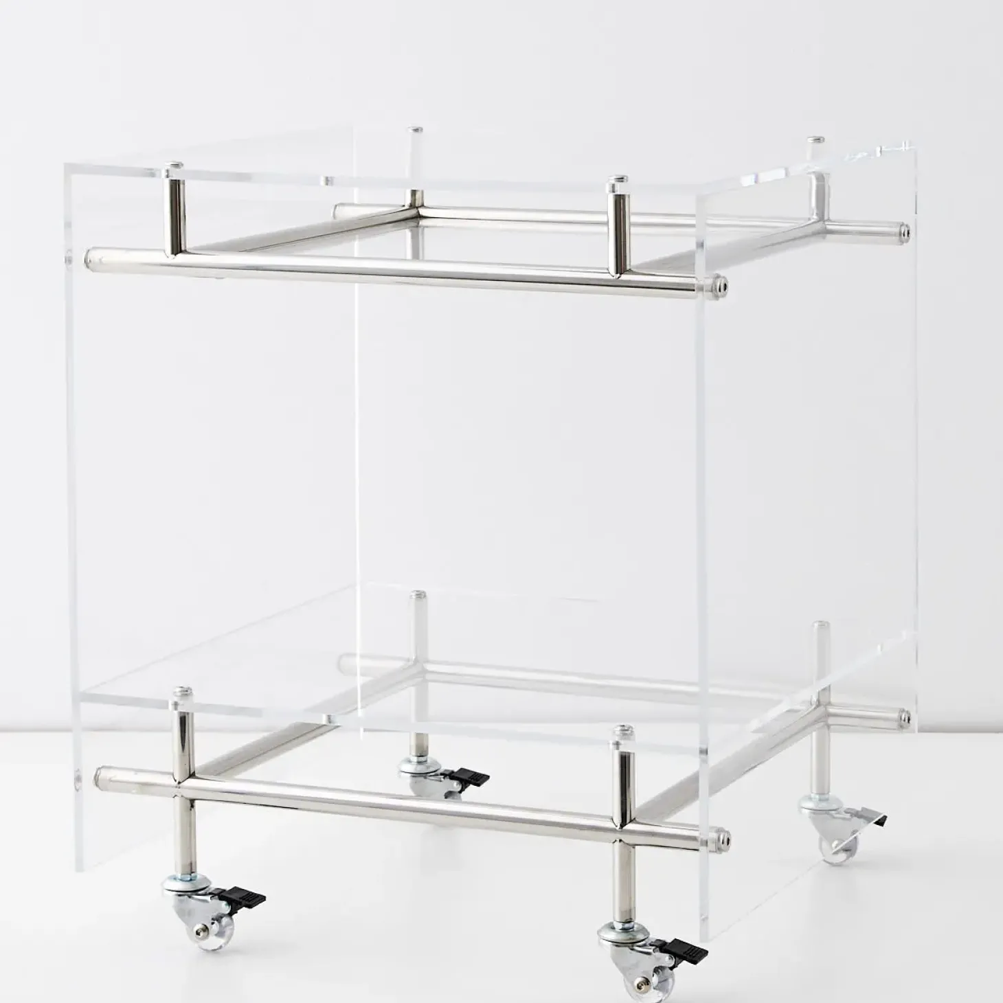 Online GigiandTom Bauhaus Acrylic Bar Cart Silver