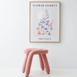 Fashion GigiandTom Berber Stool Boucle Pink