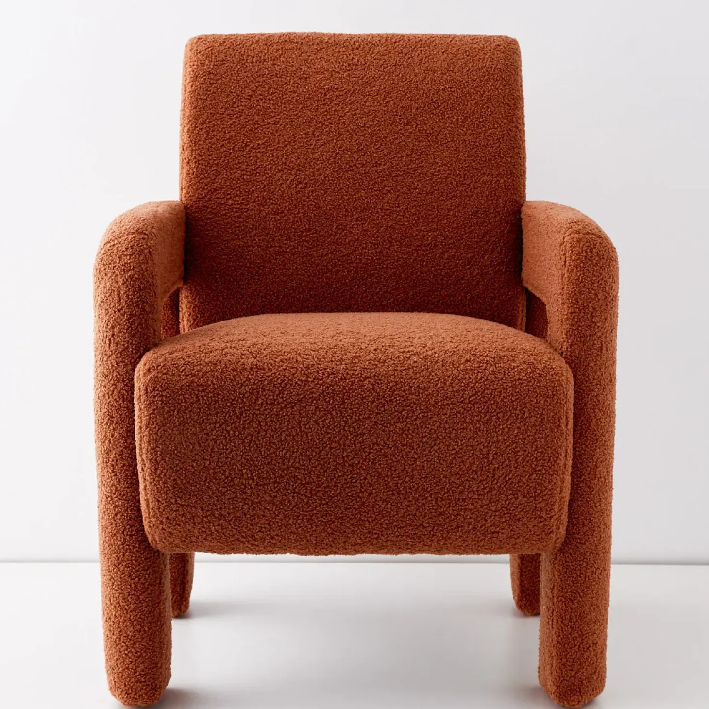 Sale GigiandTom Boucle Accent Chair Terracotta