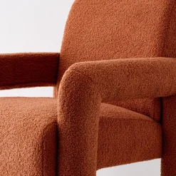 Sale GigiandTom Boucle Accent Chair Terracotta