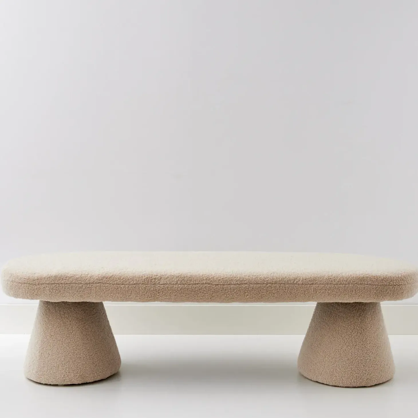 Fashion GigiandTom Boucle Bench Seat Cream