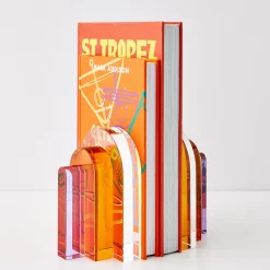 Best Sale GigiandTom Bow Crystal Bookends Amber Purple