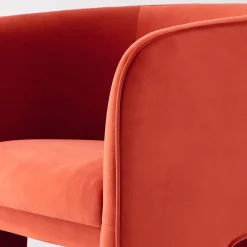 Sale GigiandTom Bower Velvet Accent Chair Red