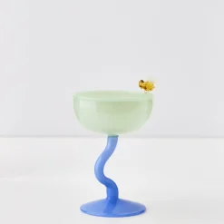 Clearance GigiandTom Bumble Cocktail Glass Green/Blue