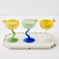 Clearance GigiandTom Bumble Cocktail Glass Green/Blue