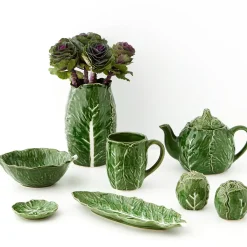 Store GigiandTom Cabbage Ceramic Tea Pot Green