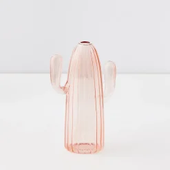 Store GigiandTom Cactus Tall Coloured Glass Vase Pink