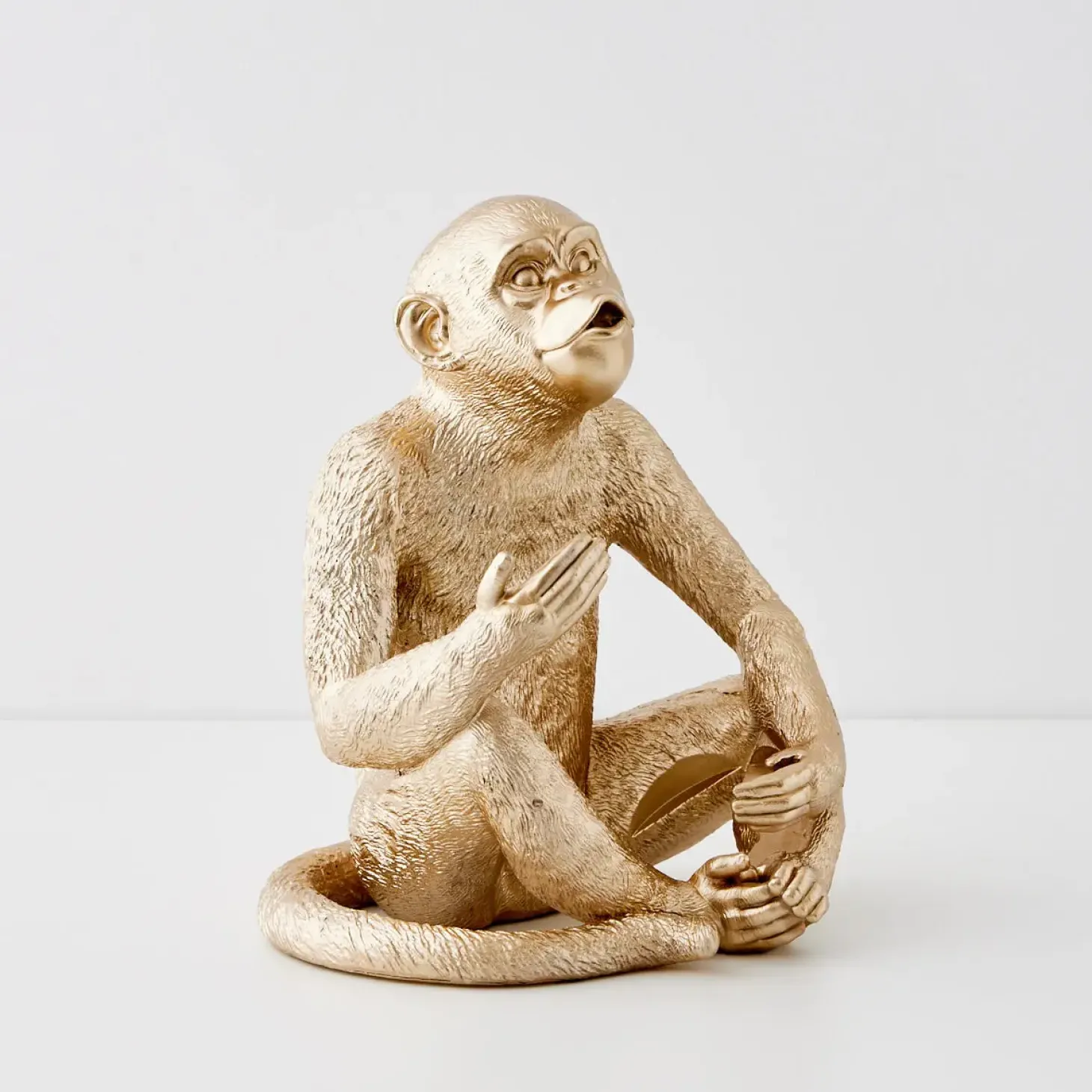 Best GigiandTom Charlie Chimp Resin Wine Holder Gold