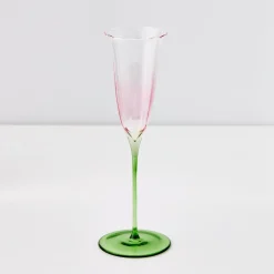 Flash Sale GigiandTom Coloured Bloom Champagne Glass Pink