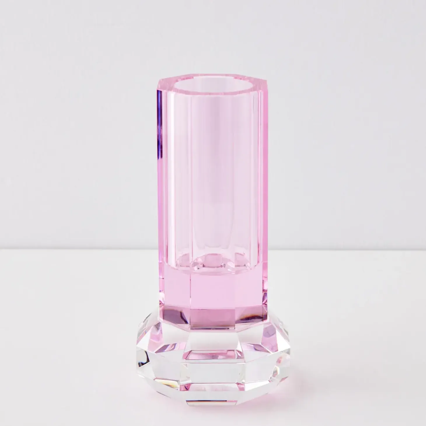 Hot GigiandTom Cushion Crystal Cut Coloured Vase Pink