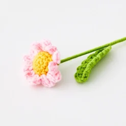 Best Sale GigiandTom Daffodil Hand Knitted Crochet Flower Pink