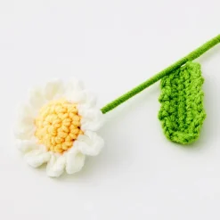 Sale GigiandTom Daffodil Hand Knitted Crochet Flower White