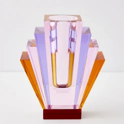 Store GigiandTom Diamond Deco Crystal Coloured Vase Pink Purple