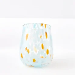 Online GigiandTom Dotted Glass Tumbler Blue/Orange