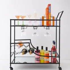 Outlet GigiandTom Double Decker Bar Cart Black