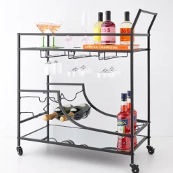 Outlet GigiandTom Double Decker Bar Cart Black
