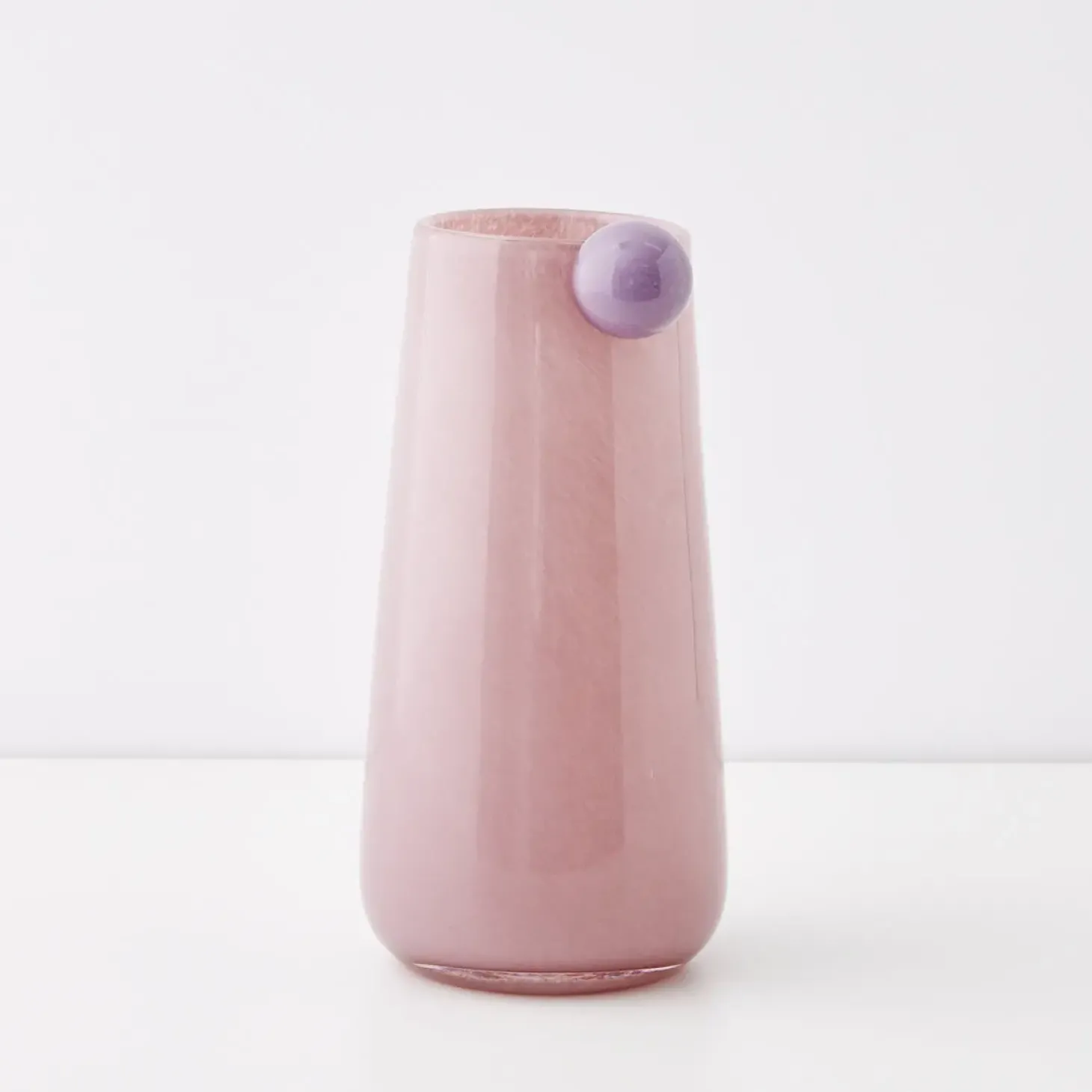 Hot GigiandTom Droplet Large Coloured Glass Vase Pink