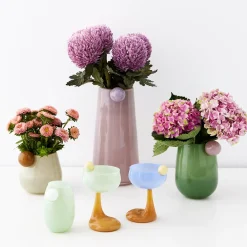 Flash Sale GigiandTom Droplet Medium Coloured Glass Vase Teal