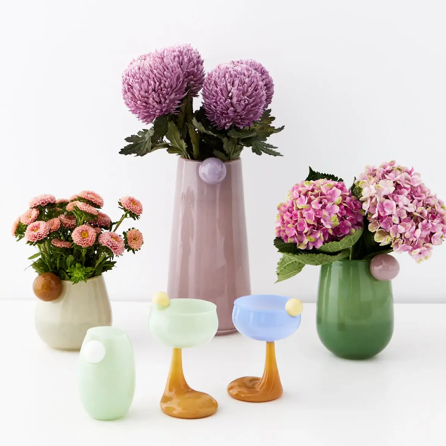 Clearance GigiandTom Droplet Small Coloured Glass Vase Yellow