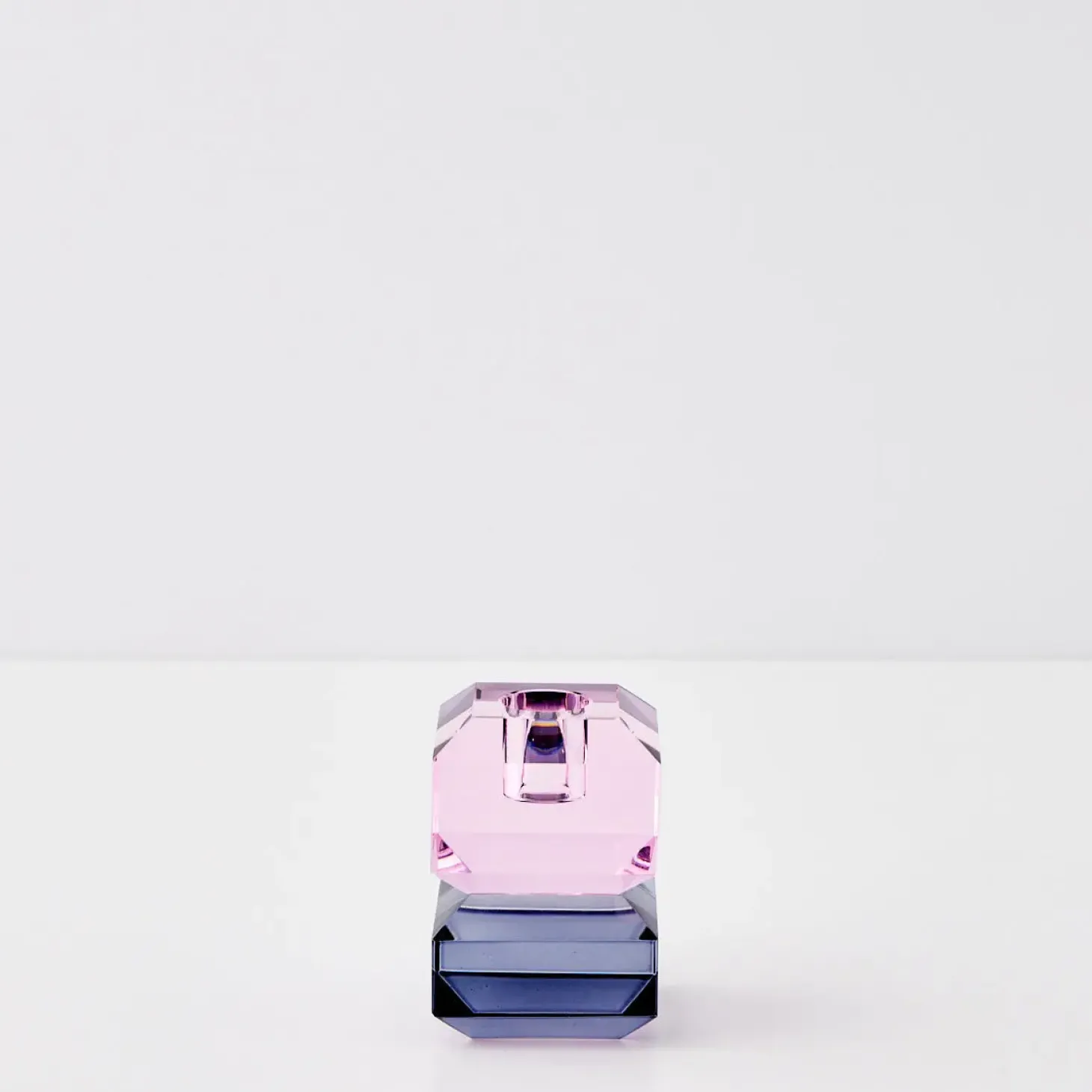 Best GigiandTom Edgy Crystal Taper Candle Holder Smoke Pink