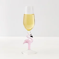 Fashion GigiandTom Flamingo Stem Champagne Glass