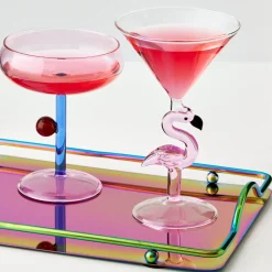 Fashion GigiandTom Flamingo Stem Cocktail Glass