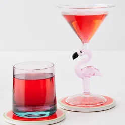 Fashion GigiandTom Flamingo Stem Cocktail Glass