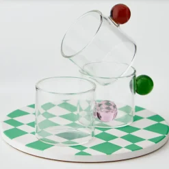 Clearance GigiandTom Glass Espresso Coffee Cup Green