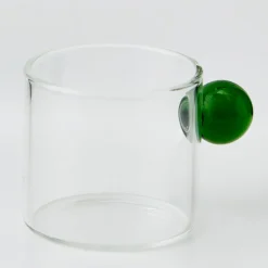 Clearance GigiandTom Glass Espresso Coffee Cup Green