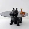 Store GigiandTom Hippo Glass Coffee Table Black