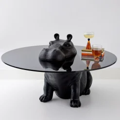 Store GigiandTom Hippo Glass Coffee Table Black