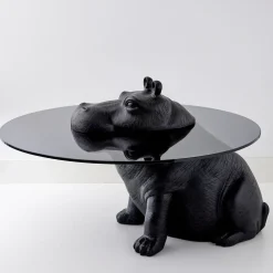 Store GigiandTom Hippo Glass Coffee Table Black
