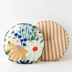 Clearance GigiandTom In Bloom Alfresco Cushion With Insert Blue