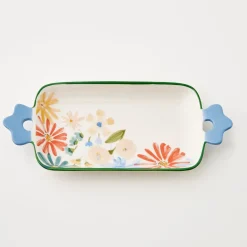 Outlet GigiandTom In Bloom Ceramic Serving Tray Blue