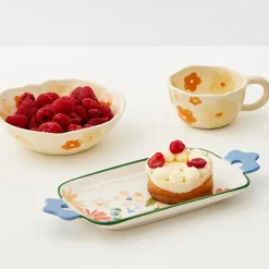 Outlet GigiandTom In Bloom Ceramic Serving Tray Blue