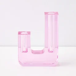 Best Sale GigiandTom Infinity Crystal Cut Coloured Vase Pink