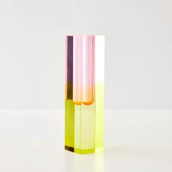 Fashion GigiandTom Kaleidoscope Ombre Acrylic Vase Yellow/Pink