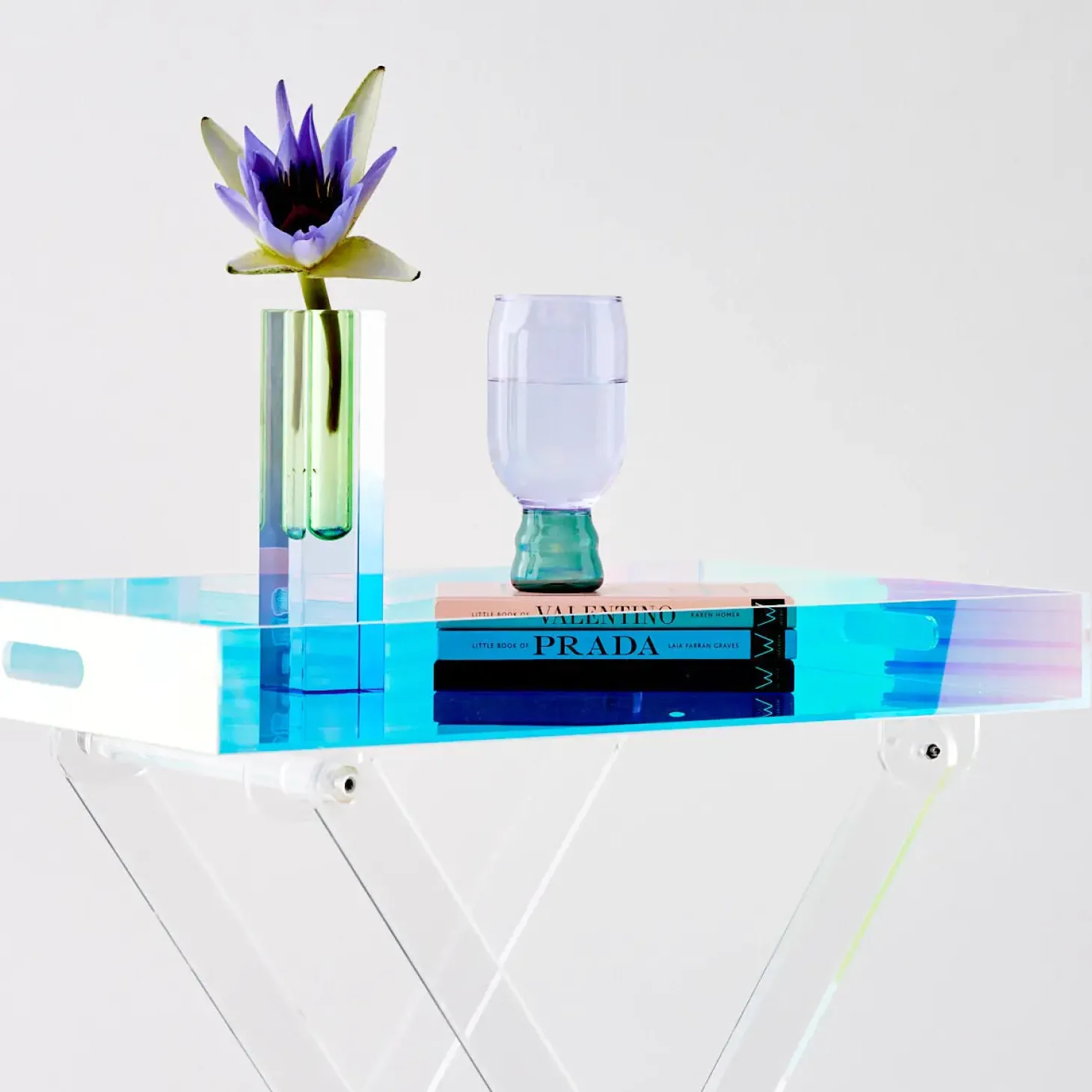 Clearance GigiandTom Kaleidoscope Ombre Acrylic Vase Navy/Green