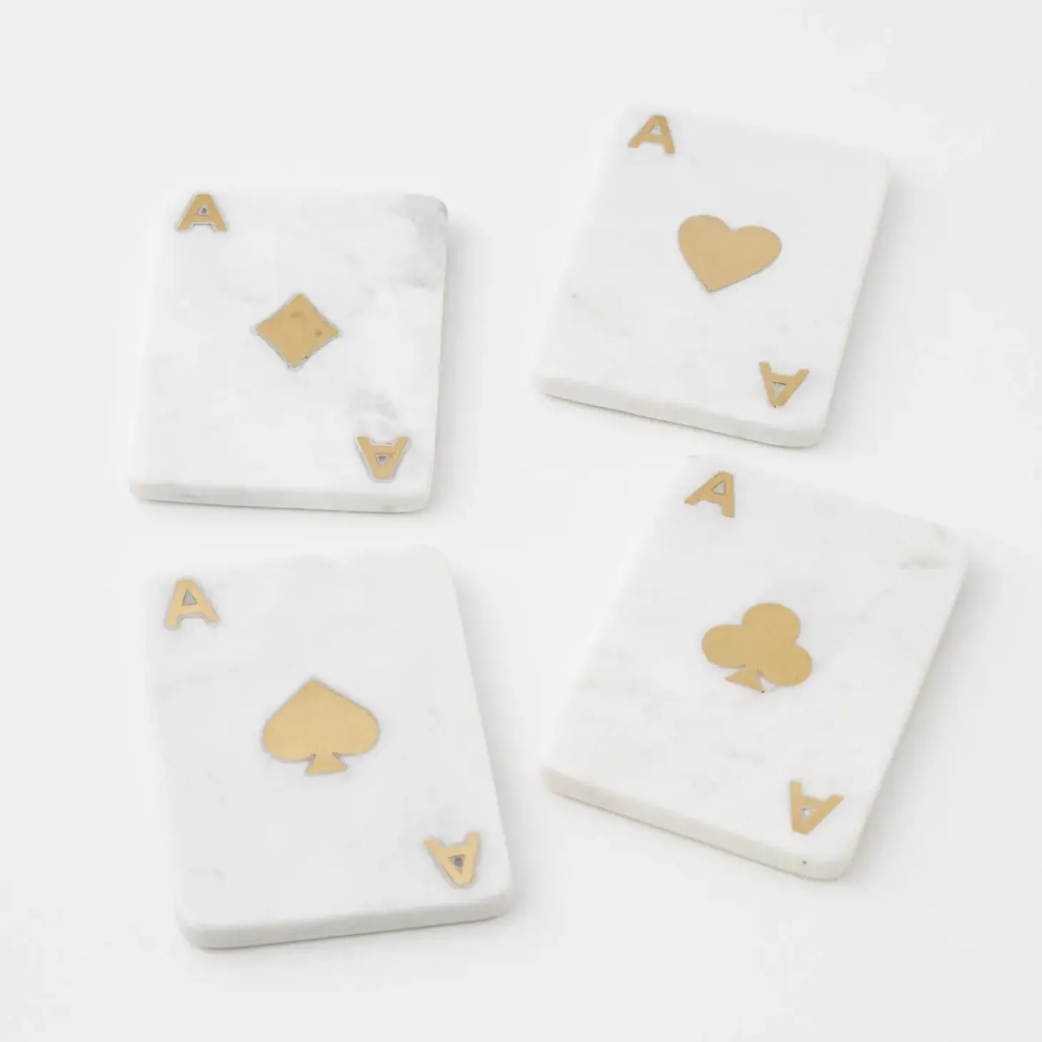 Store GigiandTom Lady Luck Marble Coaster Set