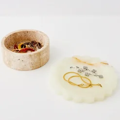 Online GigiandTom Marble Scallop Decorative Tray Beige