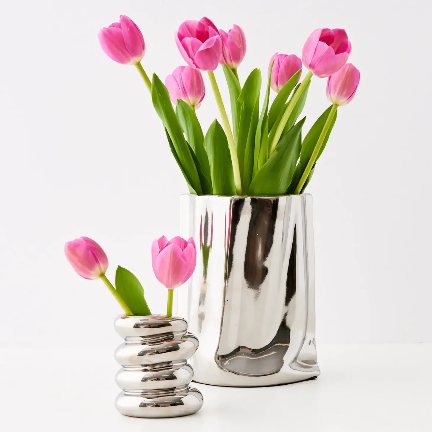 Sale GigiandTom Mercury Metal Vase Silver