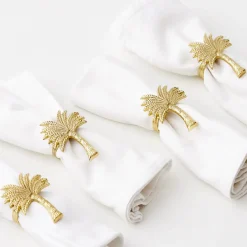 Hot GigiandTom Miami Metal Napkin Rings Gold