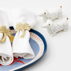 Hot GigiandTom Miami Metal Napkin Rings Gold