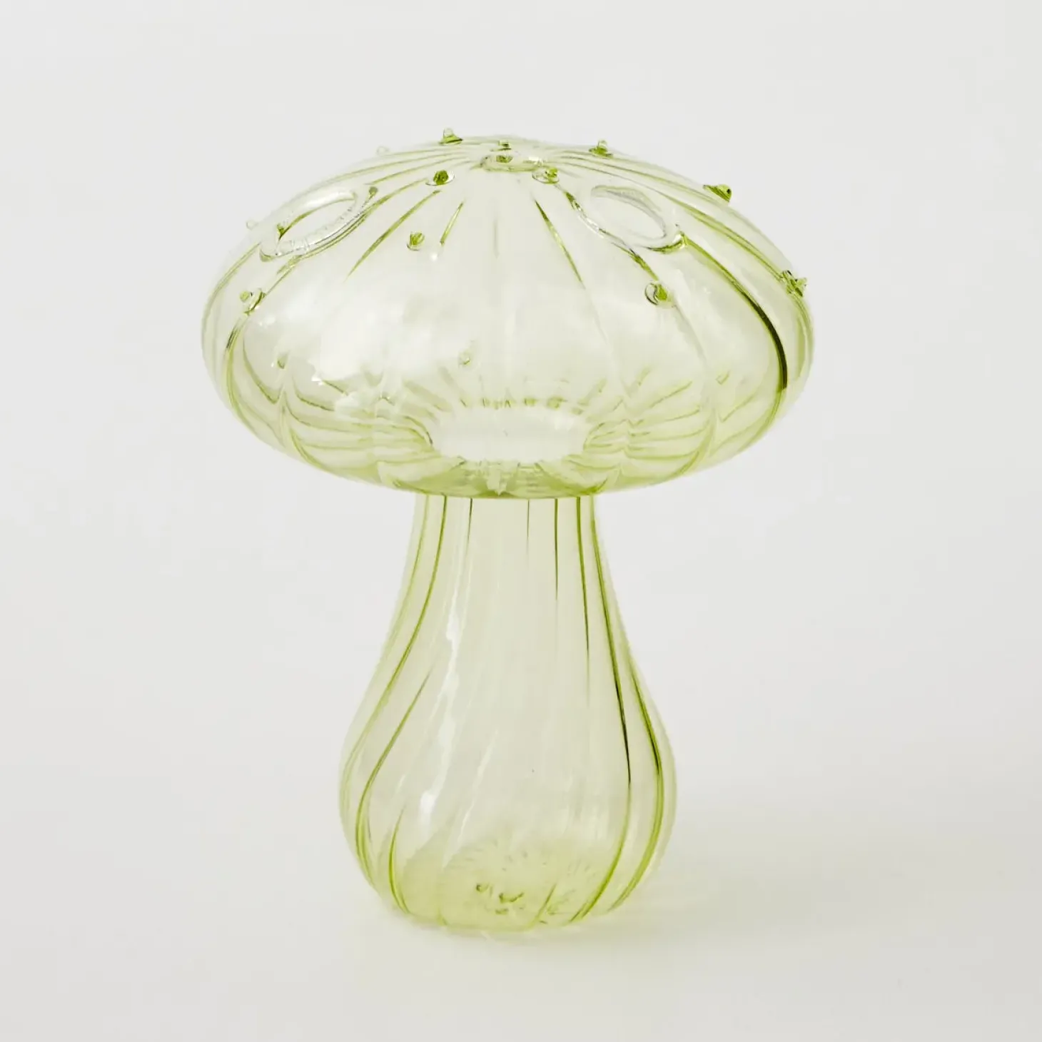 Best GigiandTom Mushroom Coloured Glass Vase Green