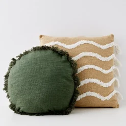 Outlet GigiandTom Newport Cotton Cushion With Insert Natural/White