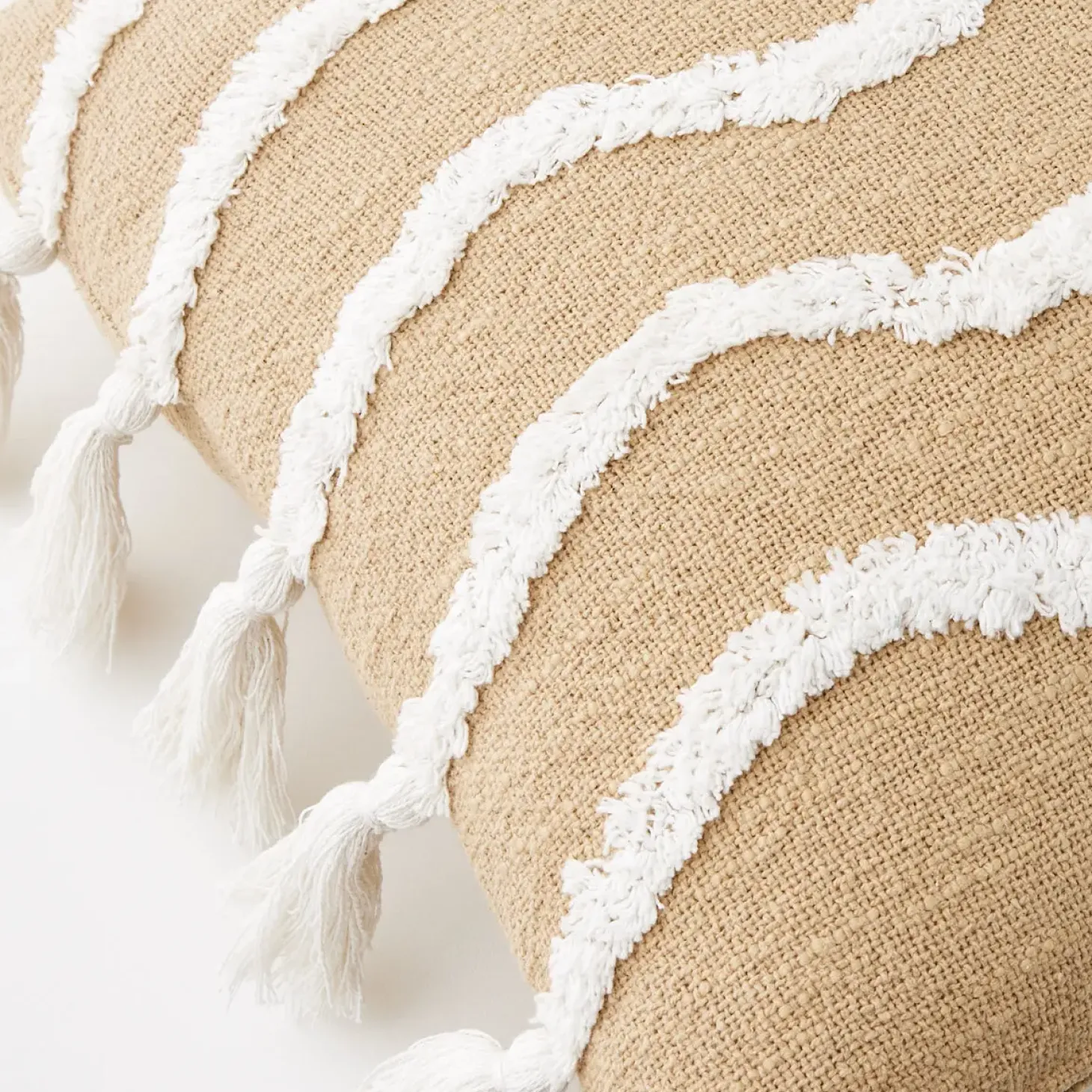 Outlet GigiandTom Newport Cotton Cushion With Insert Natural/White