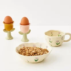 Shop GigiandTom Painted Tulip Ceramic Bowl Purple