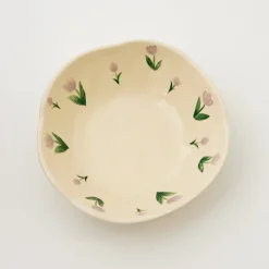 Shop GigiandTom Painted Tulip Ceramic Bowl Purple