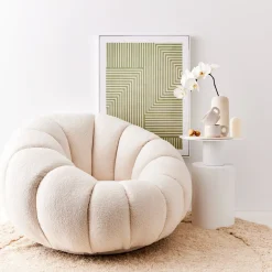 Online GigiandTom Pumpkin Accent Chair White