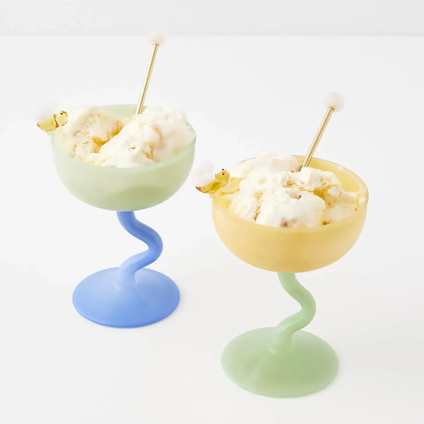 Sale GigiandTom Quartz Brass Dessert Tea Spoon Set